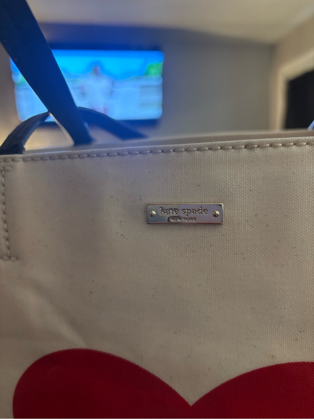KATE SPADE New York Yours Truly Heart Stripe Hallie Luxury Handbag Purse PROJECT - Picture 3 of 16